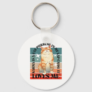 Cute Cat Comma - La Kamala Harris For President  Key Ring