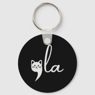 Cute Cat Comma-la Kamala Harris President 2024  Key Ring