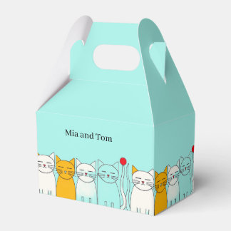 Cute Cat Couple Party Favour Box – Custom Favour B