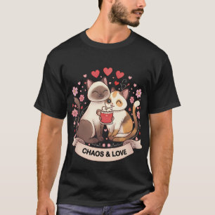 Cute Cat Couple Sticker for Romantic Gift or Cozy T-Shirt