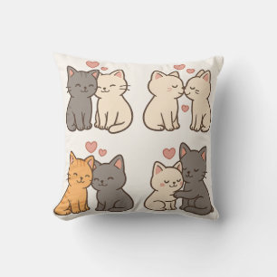 Cute Cat Couples pillows