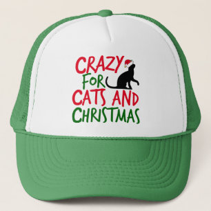 Cute Cat Crazy Christmas Trucker Hat