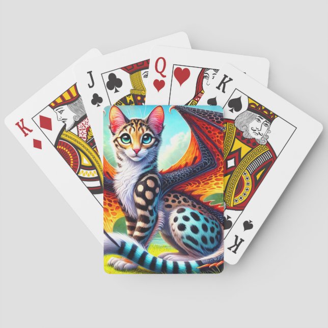 Cute Cat Creature Playing Cards (Back)
