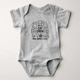 Cute Cat Crew Paw-somely Cute Kitten Baby Bodysuit