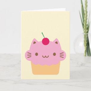 Cute Cat Cupcake Card