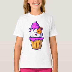Cute Cat Cupcake  T-Shirt