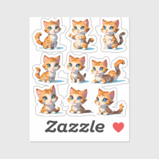 Cute cat Custom-Cut Vinyl Sticker