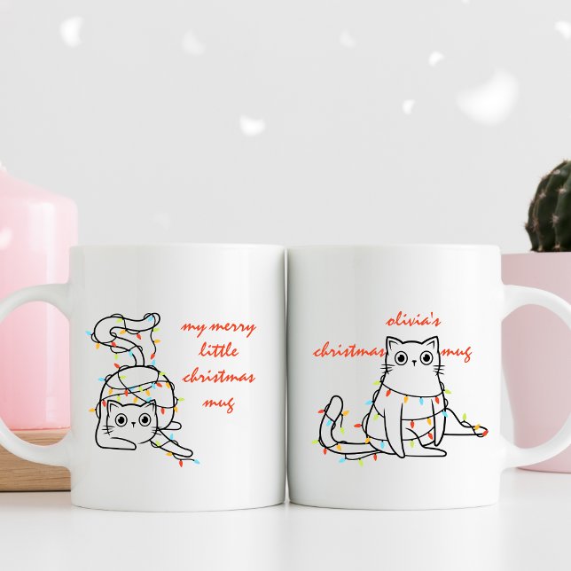 Cute Cat Custom Name My Little Christmas Mug (Creator Uploaded)