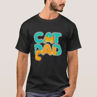 Cute Cat Dad Father Day T-Shirt