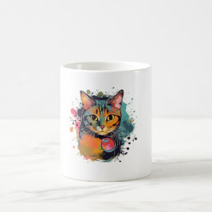 cute cat design coffee mug