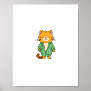 Cute cat design, ginger cat poster