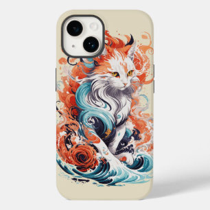 Cute Cat Design In Neo Traditional Style Case-Mate iPhone 14 Case
