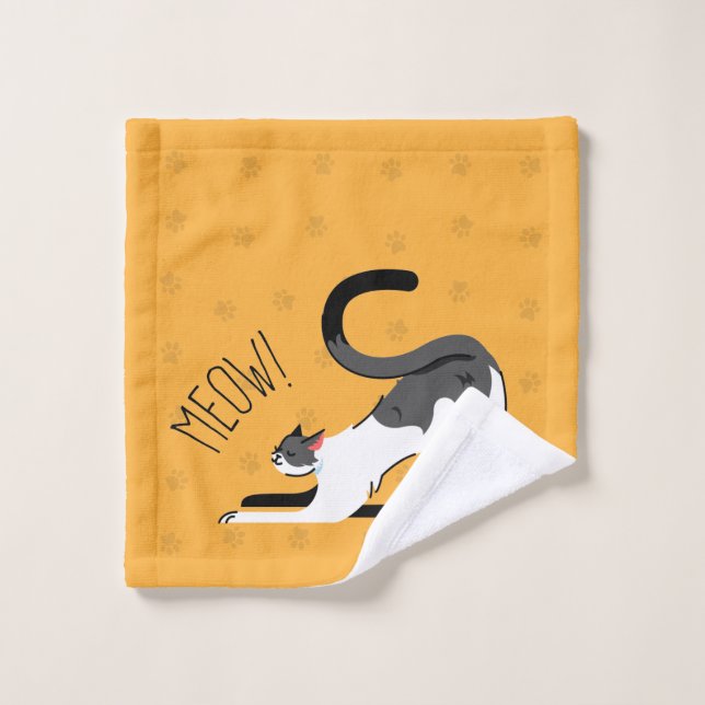 Cute Cat Design style Wash Cloth (Wash Cloth)