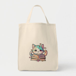 cute cat design  tote bag