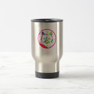 cute cat design  travel mug