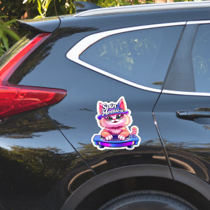 "Cute Cat DJ Spin Meow-sic Sticker"