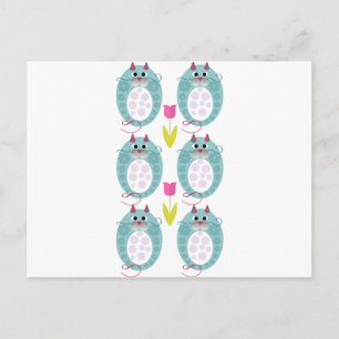 Cute cat doll design called Babushkat Postcard