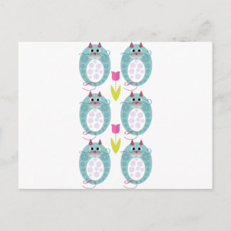 Cute cat doll design called Babushkat Postcard