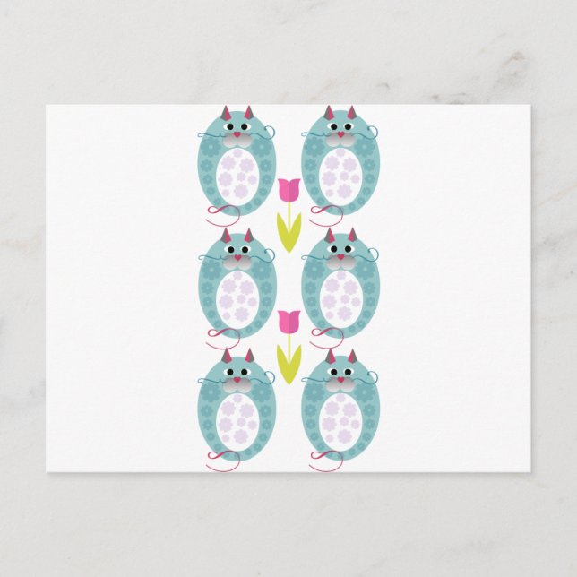 Cute cat doll design called Babushkat Postcard (Front)