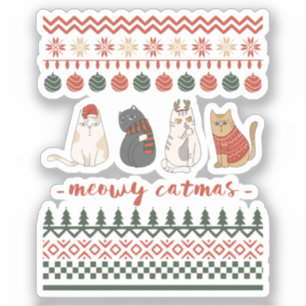 Cute Cat Doodles for Christmas