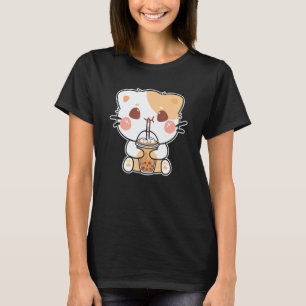 Cute Cat Drinking Boba T-Shirt
