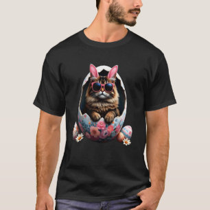 Cute Cat Easter Christian Family Joyful Sunday T-Shirt
