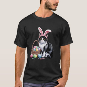 Cute Cat Easter Day Bunny Eggs Gift Men Women Kids T-Shirt
