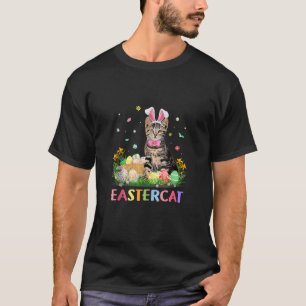 Cute Cat Eastercat Funny Easter Day Holiday Bunny T-Shirt