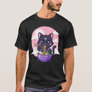Cute Cat Eating from Plate T-Shirt
