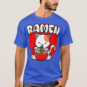 Cute Cat eating Ramen Noodles T-Shirt