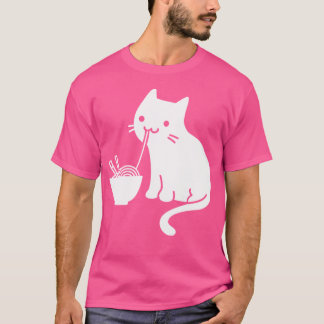Cute Cat Eating Ramen T-Shirt