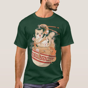Cute Cat eating Ramen T-Shirt