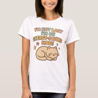 Cute Cat Energy Saver Tee