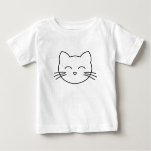 Cute cat face. baby T-Shirt