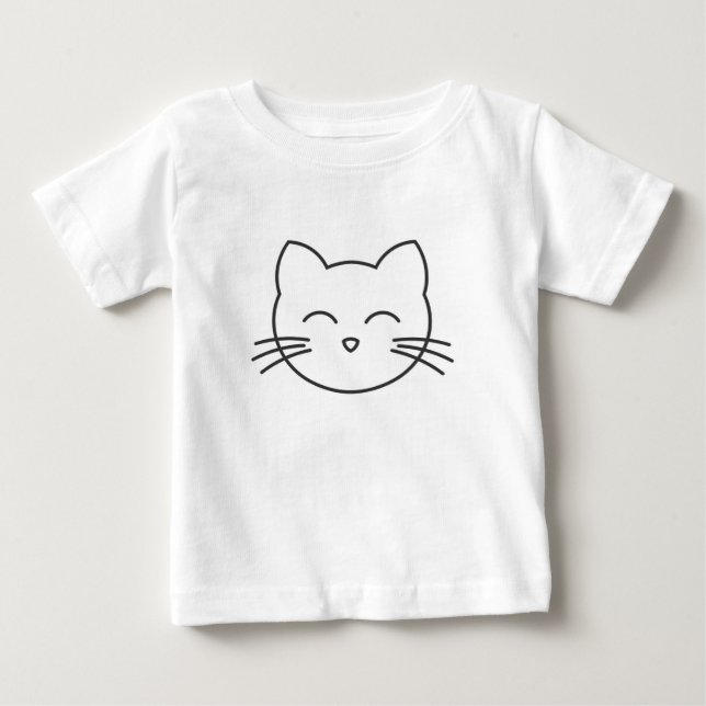 Cute cat face. baby T-Shirt (Front)