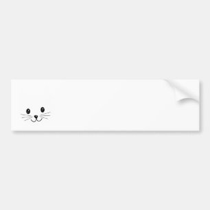 Cute Cat Face. Bumper Sticker