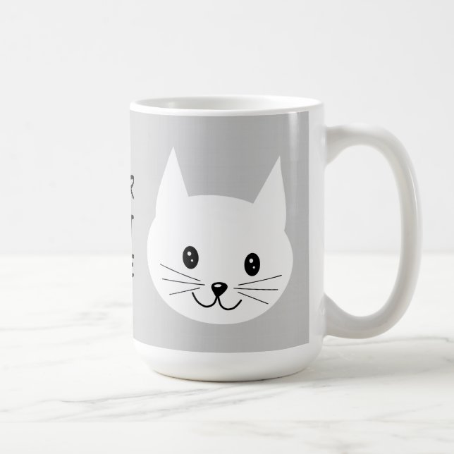 Cute Cat Face. Coffee Mug (Right)