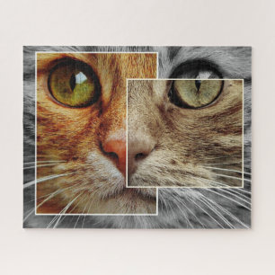 Cute Cat Face Collage Puzzle