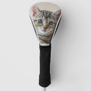 Cute Cat Face Golf Head Cover
