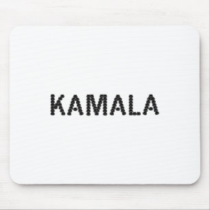 Cute Cat Face Kamala Letter Funny Design Mouse Mat