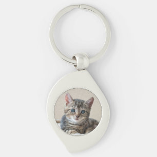 Cute Cat Face Key Ring