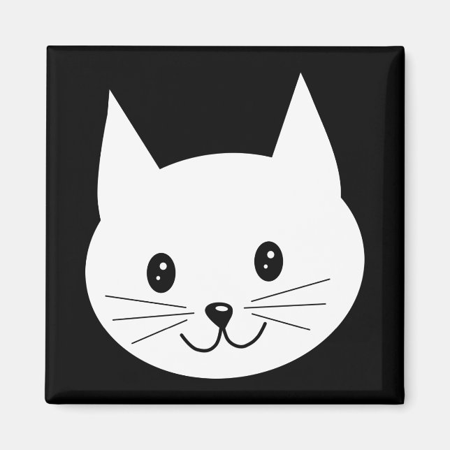 Cute Cat Face. Magnet (Front)
