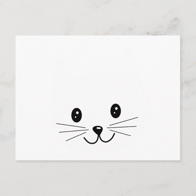 Cute Cat Face. Postcard (Front)