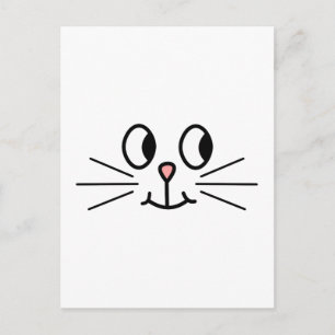 Cute Cat Face. Postcard