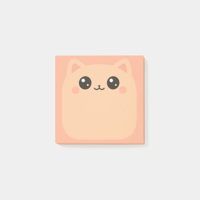 Cute Cat Face Sticky Notes Post It Notes (Front)