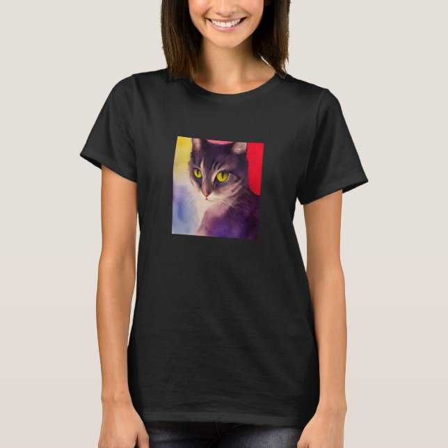 Cute Cat Face Sweet Kitten Kitty Feline Meow Pet W T-Shirt (Front)