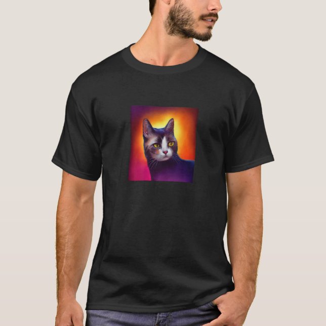 Cute Cat Face Sweet Kitten Kitty Feline Meow Pet W T-Shirt (Front)