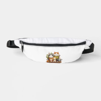 Cute cat family bum bags