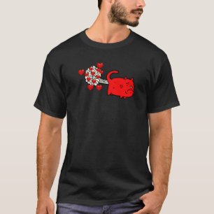 Cute Cat Farting Hearts T-Shirt