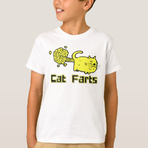 Cute Cat Farts cat lover Humour T-Shirt